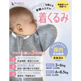 Swaddle Swaddle Prevents Morrow Reflection, 8 Designs to Choose from, Miraculous Swaddle, 100% Natural Cotton, Prevents Night Crying Mughart (S Size, Forest Animals)