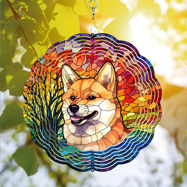64memory Shiba Inu Dog Wind Spinner, Shiba Inu Dog Wind