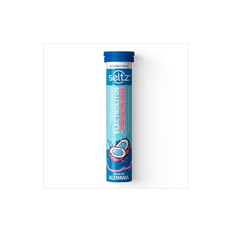 SELTZ Kit Electrolitos Tableta Efervescente, Sabores coco más lima limón,