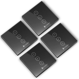 Smart Roller Shutter Switch, Etersky WiFi Roller Shutter Timer Switch Smart Blinds Switch with Touch Panel, Compatible with Alexa Google Home, App Remote Control for Curtain Awning [Zero Conductor