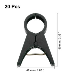 MECCANIXITY 20 Pcs Garden Plant Clips Round Clips Black Adjusting Plant Lever Loop Clips for Supporting Flower Vine Vegetables Climbing Plant Fixing Clips Plant Stems