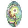 CafePress Mermaid Moon Fantasy Art Oval Car Bumper Sticker