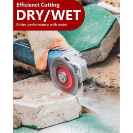 ZORUNNA 2Pcs Diamond Saw Blades, 5" Tile Grinder Cutting Blade for Angle Grinder Tile, Super Thin Indestructible Disc for Grinder for Cutting Porcelain Ceramic Granite Marble.