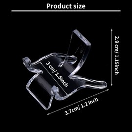 Prasacco Pack of 20 Display Stands, Acrylic Triangle Display Holder, Clear Plastic Display, Small Collectibles, Display Holder, Crystal Display Stand for Presenting Geodes Rock Mineral Agate