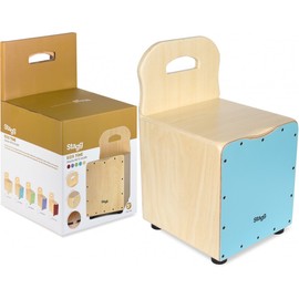 Stagg CAJ BL Kids Cajon with EasyGo Backrest-Blue