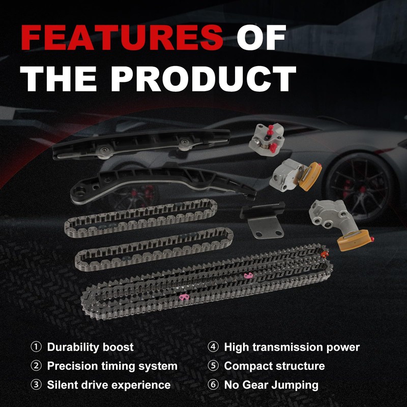 Timing Chain Kit 3.7L Compatible with 2009-2013 370Z, for 2008-2013