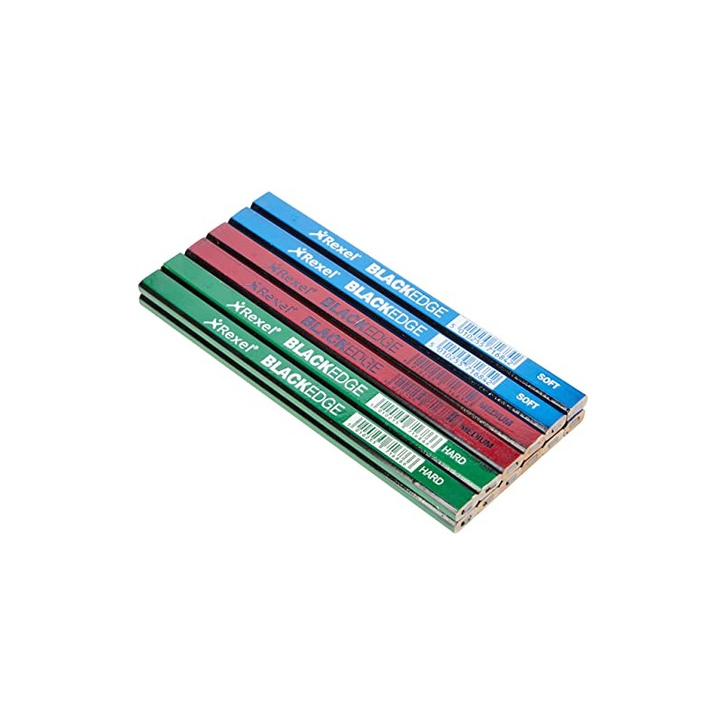 Blackedge 34326 Card of 12 Pencils - Assorted