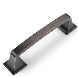 Amerdeco 10 Pack Oil Rubbed Bronze 3-3/4 Inch(96mm) Hole Centers Kitchen Cabinet Pulls Hardware Kitchen Handles for Cabinets Cupboard Handles Drawer Pulls