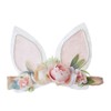 GEZISAN Bunny Headband Ear Easter Baby Girls Flower Crown Spring