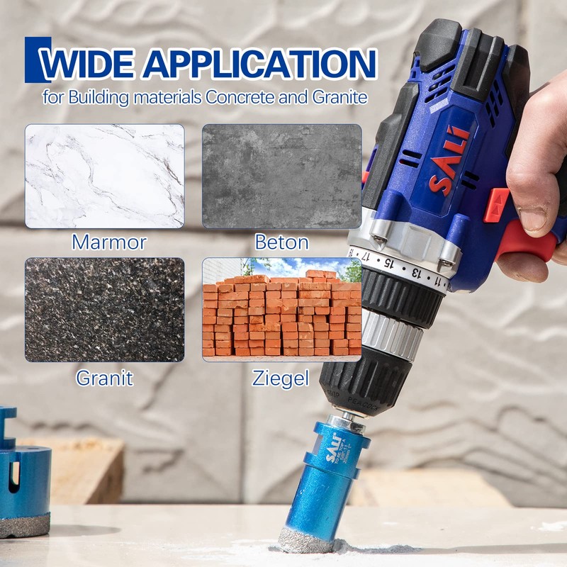 SALI Diamond Core Drill Bits 2-1/2 Inch (65mm) Tile Hole