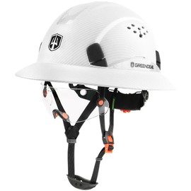 GREEN DEVIL Full Brim Hard Hat with Built-in Visor Vented Construction Safety Helmet Cascos De Construccion ABS Work Hardhat Helmets for Men Women