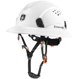 GREEN DEVIL Full Brim Hard Hat with Built-in Visor Vented Construction Safety Helmet Cascos De Construccion ABS Work Hardhat Helmets for Men Women