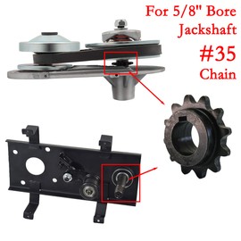 JMCHstore 12T Sprocket & Spacer kit with 5/8 Inch Bore for 20 30 Torque Converter CVT for Monster Mega Moto 80/105cc Jackshaft Mini Bike Go Kart (#35 Chain 12T)