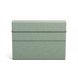 Bigso Box of Sweden OLOF A4 Folder with Elastic Band - Fibreboard and Paper in Linen Look - Extra Spacious Portfolio Folder for Documents, Files, Documents etc. - Mint Green