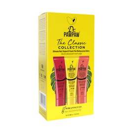 Dr.PawPaw The Classic Collection: Original, Ultimate Red & Peach Pink,Multi-Purpose Natural No Fragrance Balm for Hydrating Lips, Skin, Hair, Cuticles, Nails & Beauty Finishing (3 X 25 ml)