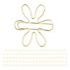Yosoo 100Pcs Gold Metal Paper Clips, Cute Flower Shape, Anti