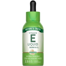 Nature's Truth Vitamin E Oil | 30,000 IU | 2.5 fl oz | Ingestible & Topical Grade | Vegan, Non-GMO & Gluten Free Supplement