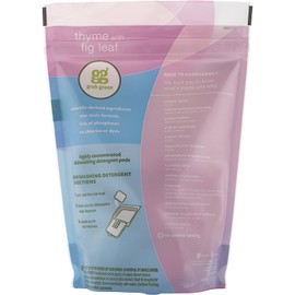 Grab Green Natural Dishwasher Detergent Pods, Organic Enzyme-Powered, Plant & Mineral-Based, Thyme + Fig Leaf-With Essential Oils, 24 Count