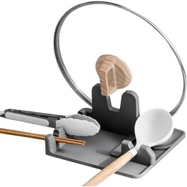 Soporte para cuchara con soporte para tapa, soporte para tapa de cuchara, soporte para tapa de cuchara, soporte para cuchara y tapa