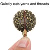 2 Pieces Yarn Cutter Pendants Antique Gold Silver Metal Thread