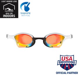 Arena Unisex's Cobra Ultra Swipe Goggle, Yellow Copper-White, One Size