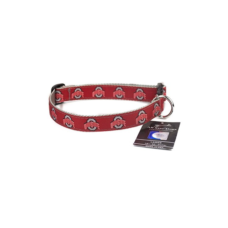 Ohio State Buckeyes Ribbon Dog Collar - Small