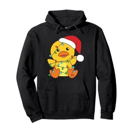 Duck Merry Christmas Winter Animals Duck Pullover Hoodie