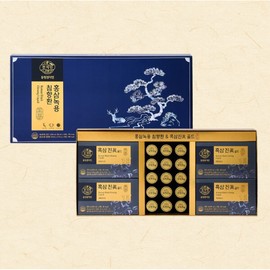 Dongwon Cheonjiin 천지인 (동원) 홍삼녹용 침향환 혼합세트 (50gx20포 + 3.75gx15환) Cheonjiin (Dongwon) Red Ginseng Deer Antler Agarwood Pill Mixed Set (50gx20 Packs + 3.75gx15 Pills)