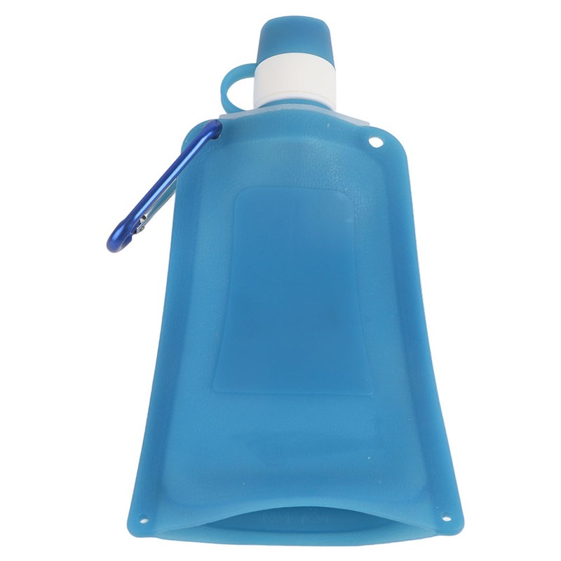 500ml Portable Foldable Water Bottles Collapsible Silicone Water Pouch for