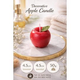 Velas aromáticas de manzana 12 uds – aroma manzana canela, colores rojo, verde y amarillo