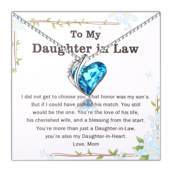 FUSTMW Daughter in Law Necklaces from Mother in Law Heart
