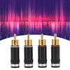 Preffair R1764 RCA Audio Plug 24K Gold Plated Signal Cable