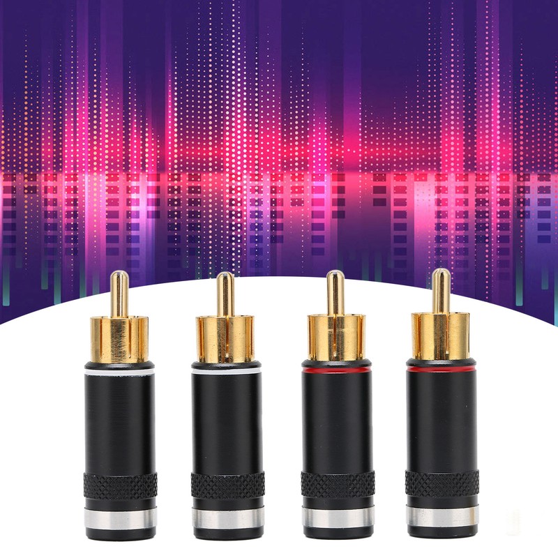 Preffair R1764 RCA Audio Plug 24K Gold Plated Signal Cable