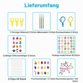 Relota Loom Bands Set, Loom Bands Box Set with 2500 Pieces Colourful Rubber Bands, Elastic Band for Bracelets Loom Bands with Accessories for Beginners, Boys Girls Children Crafts DIY