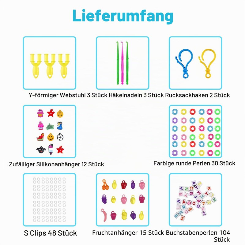 Relota Loom Bands Set, Loom Bands Box Set with 2500