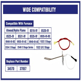 34570 RV Furnace Flame Sensor & Ignitor Kit for Atwood Hydro Flame 8516-IV