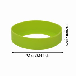 ONLYKXY 3pcs 7.5cm Silicon Protective Cup Mat Sleeve Heat-Resistant Bottle Holder Rubber Coaster Tumblers Protector Base Pad Non-Slip Bottom Cover Ring Accessories for Thermos Cup (Green)