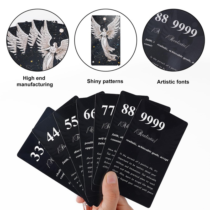 NexUap Angel Numbers Oracle Deck - Beginner Friendly, 400 GSM