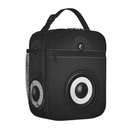 famliihw Music Lunch Bag Insulated Reusable Lunch Box Thermal Cooler Tote For Men Women Work Travel Picnic Hiking