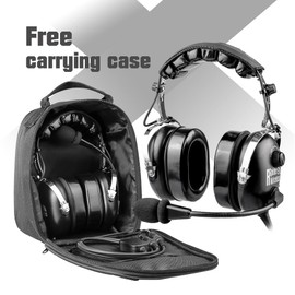 R SPIDER WIRELESS Aviation Headset for Pilots, Aviation Headset with Comfort Ear Seals, 24db Noise Cancelling, MP3 Support and Carrying Case