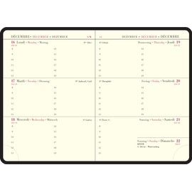 Exacompta - 130802E - Refill Pack Weekly Calendar Pocket Diary 13 Winner - 9 x 13 cm - January to December 2025 - Colour Terracotta