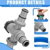 Menkxi Dual Split Swimming Pool Hose Plunger Valve, 2 in
