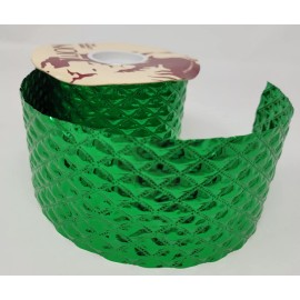 Lion VTG Lion Green Marquis Foil Christmas Floral Craft Ribbon 2-5/8" x 25 YDS No. 40