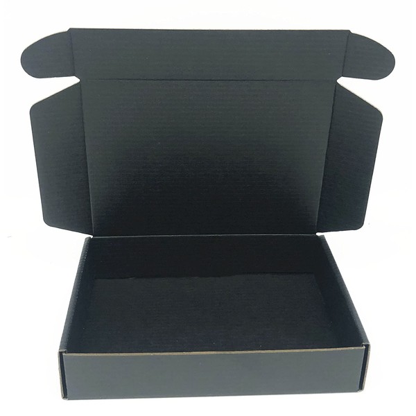 Black Cardboard Shipping Box Mailers 8 x 5.5 x 1.6