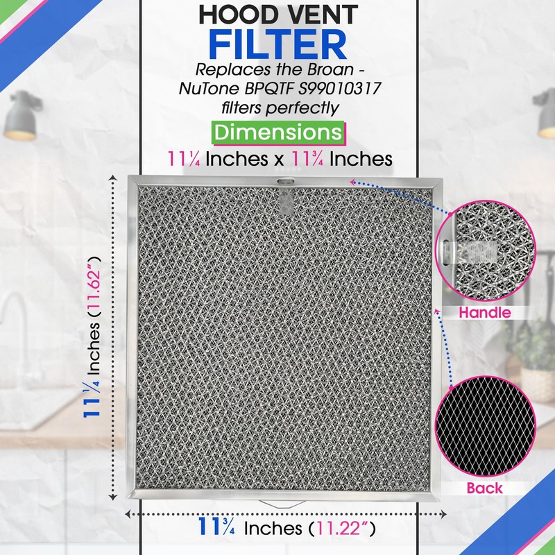 Stove Hood Vent Filter 11.6” x 11.2” BPQTF S99010317 Compatible