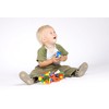 Wonderworld Peek-A-Boo Ball Blue Interactive Wooden Baby Toy - Small