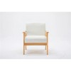 Lilola Home Bahamas Beige Linen Fabric Chair with Solid Wood