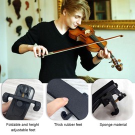 Violin Shoulder Rest for 4/4 and 3/4 Size, Collapsible and Height Adjustable Feet Universal Type Violin Parts Soft Easy to use, High Strength Sponge