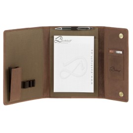 Dethloff Hunter Craftsman Folder Writing Case A5 Leather Magnetic Closure Antique Brown