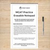 MCAT Practice Erasable Notepad With Correct Pen